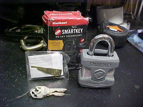 Kwikset 90260-003 2in. 50mm Standard Shackle Smartkey Padlock HOUSE KEY