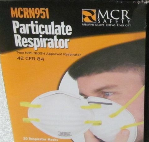 4 boxes MCR Respirator N95 NIOSH Particulate 20 per box 80 pieces face cover
