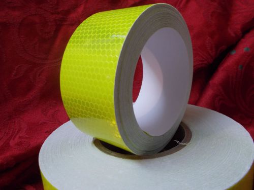 30&#039; sew on reflective safety yellow green safety tape.  usa shipper, free shpg for sale