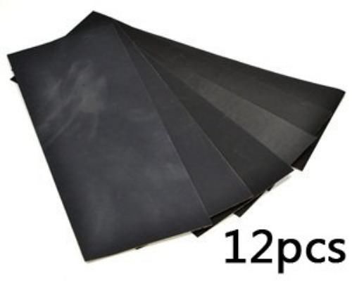 Bluecell Pack of 12 Sandpaper abrasive dry/wet paper Sheets