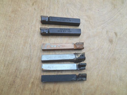 Carbide tipped turning tools , tool bits, ar-8 , al-8 , 6 pcs. for sale