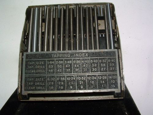 Vintage general hardware drill blanks index 1 to 60 blanks in original case for sale