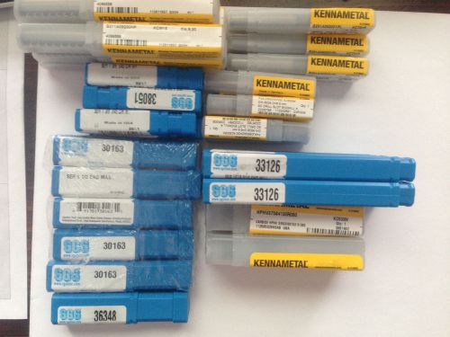 Auction !!! no reserve !!! mixed lot drill end mill kennametal and sgs for sale