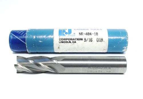 New robb jack 9/16&#034; carbide drill bit nr-404-18 flute std. length c-2 grade mill for sale