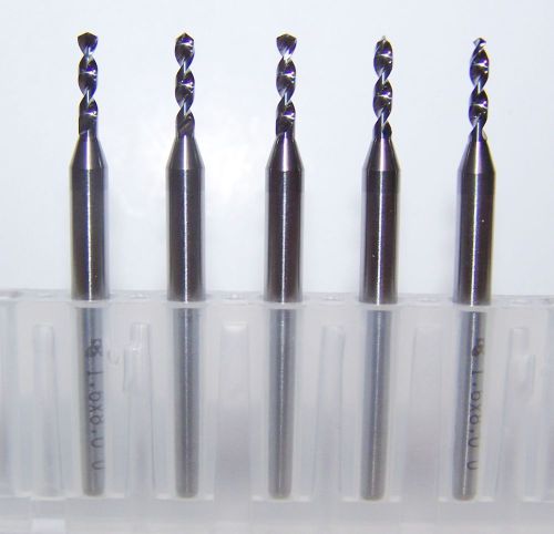 (5) -  1.60mm (.0630&#034;) carbide circuit board pcb drills - new kyocera for sale