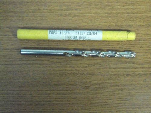 New morse no 1314 treated taper length drill bit 29/64&#034; hss straight shank for sale