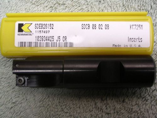 Kennametal kicro 75sd260 square shoulder indexable end mill(2)+10 sdeb inserts for sale