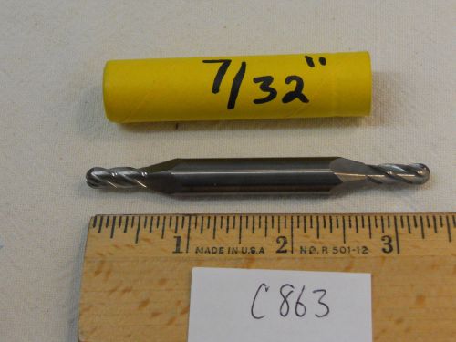 1 new 7/32&#034; diameter carbide end mills. 4 flute. double end. ball. usa {c863} for sale