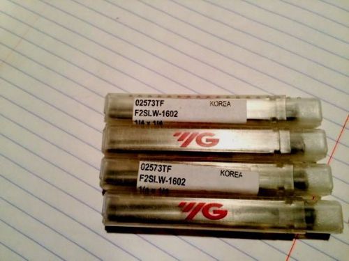 4 pcs yg1 02573tf 1/4&#034; carbide end mill for sale