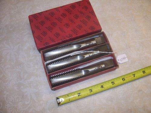 Taps, (3) Brubaker Bros 1-1/8&#034; - 7 NC Hand Taps (Bottoming, Taper and Plug) USA
