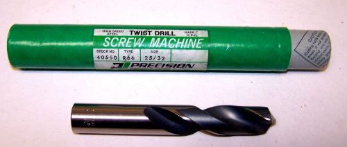 Precision twist drill ptd 40550  high speed steel screw machine bit 25/32&#034; inch for sale