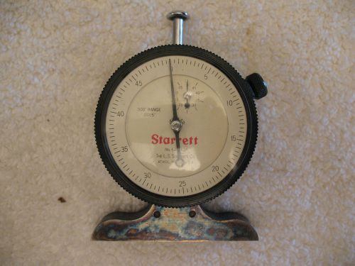 Starrett 640-431 vintage depth gauge 0-1/2&#034; .0005 dial indicator machinist 640 for sale
