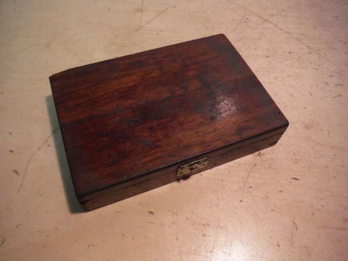 Vintage lufkin depth micrometer with wooden case machinist tool for sale