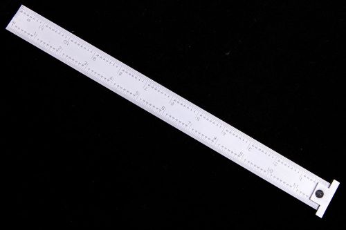 New precision12&#034; machinist 4R hook ruler/rule with 1/8, 1/16, 1/32, 1/64 grads