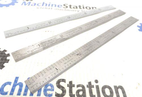 Usa!! (3) lufkin 6&#034; tempered steel rules for sale