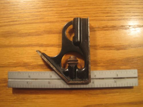 Starrett No. 4R GRAD. 6 inch Rule w/ Square, Machinist