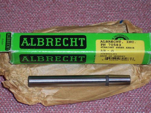 Albrecht 70583 Precision Arbor Adapter, 3/8&#034; Straight Shank X Jacobs Taper #1
