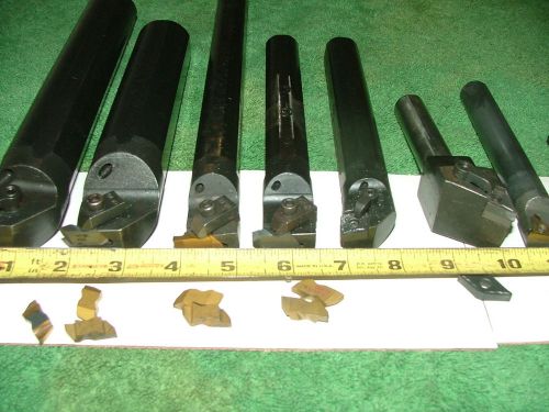 Kennametal Boring Bar &amp; Groving Bar lot of 7 One is a 3/4&#034; solid Carbide Bar CNC