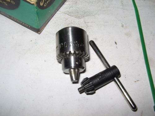 Jacobs # 0 drill chuck/key, jt0 mount, 0-5/32&#034; capacity, nos, grn for sale
