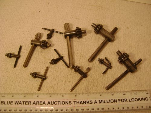 (10) Drill Chuck Keys of Various Sizes Including a JACOBS # 4 and Many More
