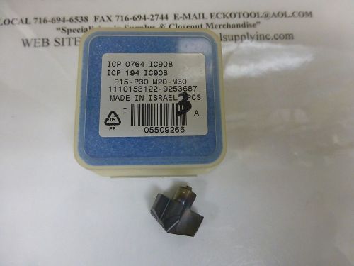INDEXABLE DRILL TIP ICP-0764  ISCAR SUMOCHAM GRADE IC908 FOR STEEL NEW $32.04