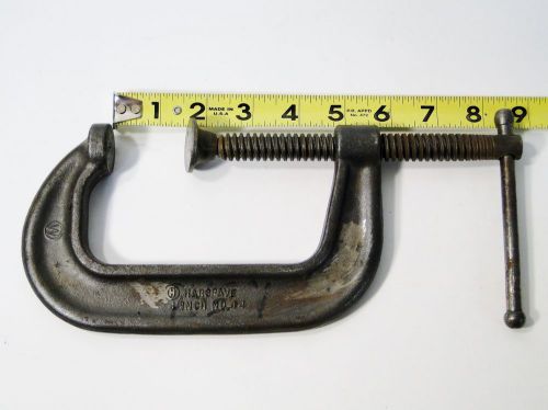 HARGRAVE NO 44 MADE IN THE USA DROP FORGED STEEL 4&#034; C-CLAMP