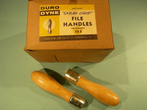 Qty of Two New Duro Dyne FH-4 Shur-Grip File Handles, Screw on Handle