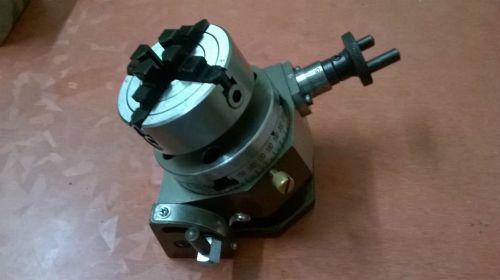 3&#034; /75mm Tilting Rotary Table with 70 mm 4 jaw Independent Chuck for Milling M/c
