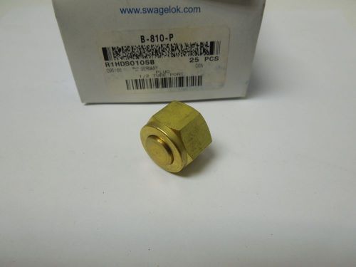 Swagelok b-810-p tube plug 1/2&#034; brass        &lt;030nw for sale