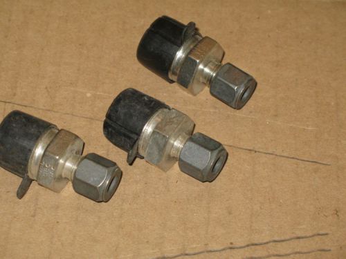 Set of 3 parker stainless steel ss fitting 1/4&#034; tube to 3/4&#034; npt male union for sale