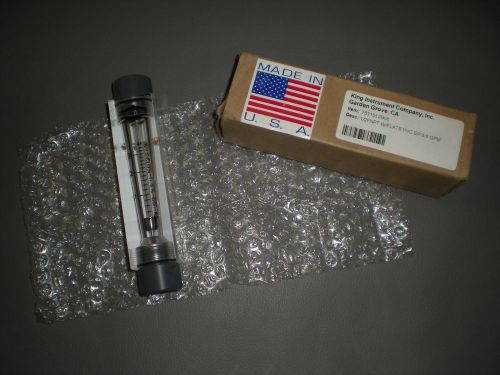 King instrument co. # 7511512b06    flow meter 1/2fnpt w/flats pvc ep 3 6 gpm for sale