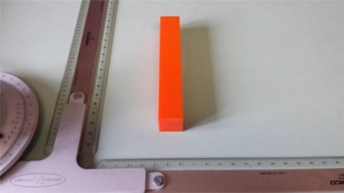 1&#034; x 1&#034; x 6&#034;  urethane / polyurethane 80 a orange bar p/n 11008 for sale