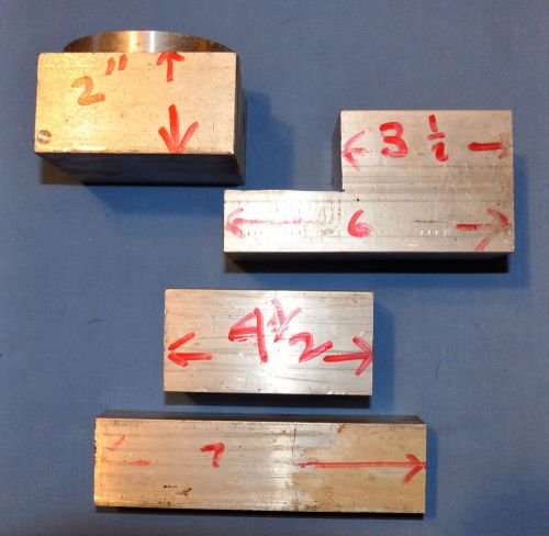 4 Miscellaneous pieces aluminum blocks