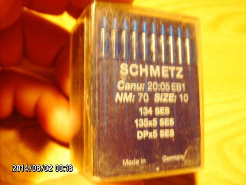 100 pc SCHMETZ sewing machine needles 134 SES 135x5 SES DPx5 SES NM 70 size 10