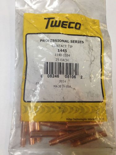 Lot of 25 Tweco 1435 .035&#034; Copper Professional Series Contact Tips New