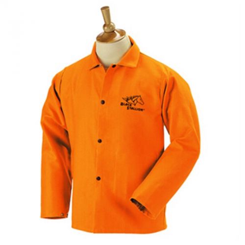 Revco Black Stallion FO9-30C 30&#034; 9oz. Orange FR Cotton Welding Jacket,  X-Large