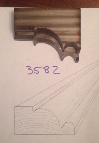 Lot 3582 Chair Rail Moulding Weinig / WKW Corrugated Knives Shaper Moulder