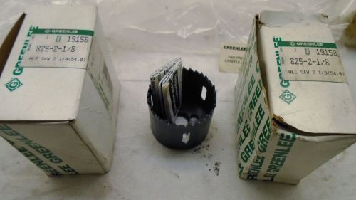 GREENLEE 19158 HOLE SAW 825-2-1/8 2-1/8 INCH HOLE SAW BIT LOT OF 2 NEW