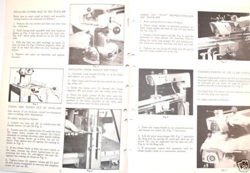 DELTA SUPER 990 RADIAL Arm SAW Manual  RR94 installation operation adjust 1961