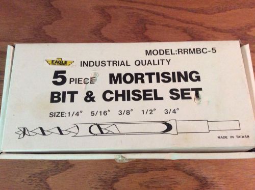 Eagle Tool Co 5 piece Mortising Bit &amp; Chisel set RRMBC-5 INDUSTRIAL QUALITY