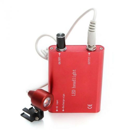 FDA HOT! NEW Dental Surgical portable LED head light lamp for loupes Red CE