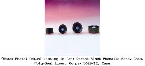 Qorpak black phenolic screw caps, poly-seal liner, qorpak 5029/12, case for sale