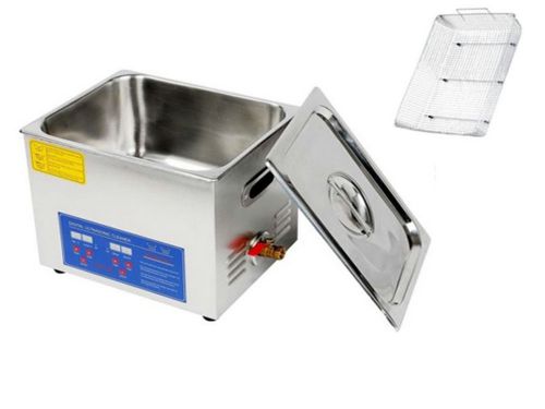 Stainless steel 10 l ultrasonic cleaner heater timer bracket jewelry lab glasses for sale