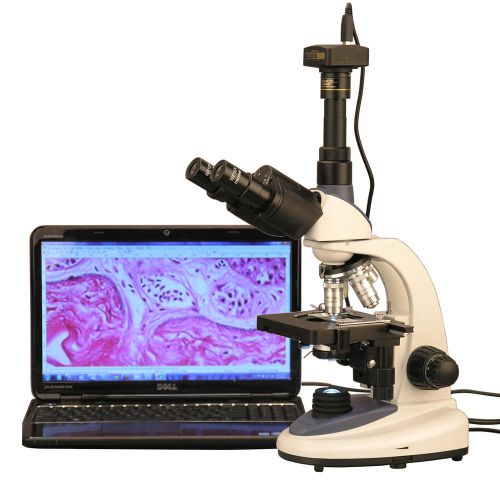 40x-2500x 3w led trinocular compound microscope with 3mp digital camera for sale