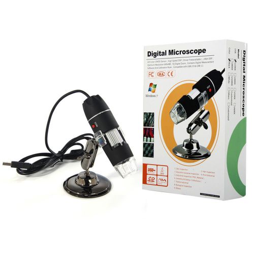 2MP USB Digital Microscope Endoscope Video Camera Magnifier 25x to 200x w/Driver
