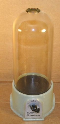 Fisher Scientific Filtrator, Cast Iron Base, Glass Cover, Excellent