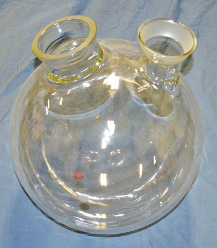 Kontes large 50-liter round-bottom, heavy-wall 2-neck flask 102/75 50000ml 50l for sale