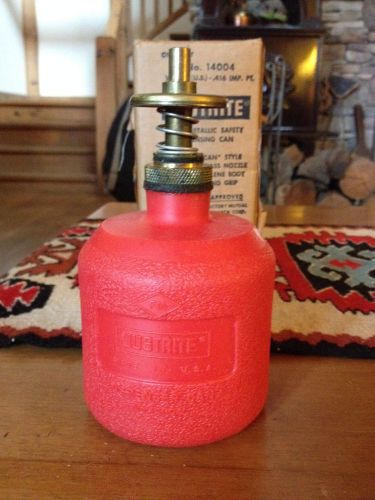 JUSTRITE NO. 14004 Safety Dispensing Bottle, 8 Oz., Red, Polyethylene 1/2 PINT