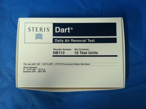 Steris dart daily air removal test. nb113. 10 test units. expiration 100108 for sale