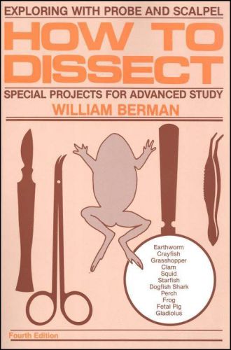 Dissection book/how to dissect preserved specimens for sale